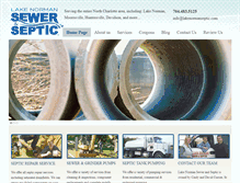 Tablet Screenshot of lakenormanseptic.com